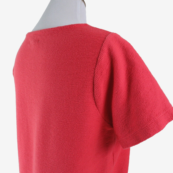 Madewell Size L Ottoman Jacquard Ruched-Front Top Orange - Picture 6 of 10